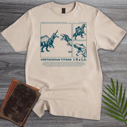 T-Shirt Sand / S Cretaceous Titans: Spino vs. Rex T-Shirt