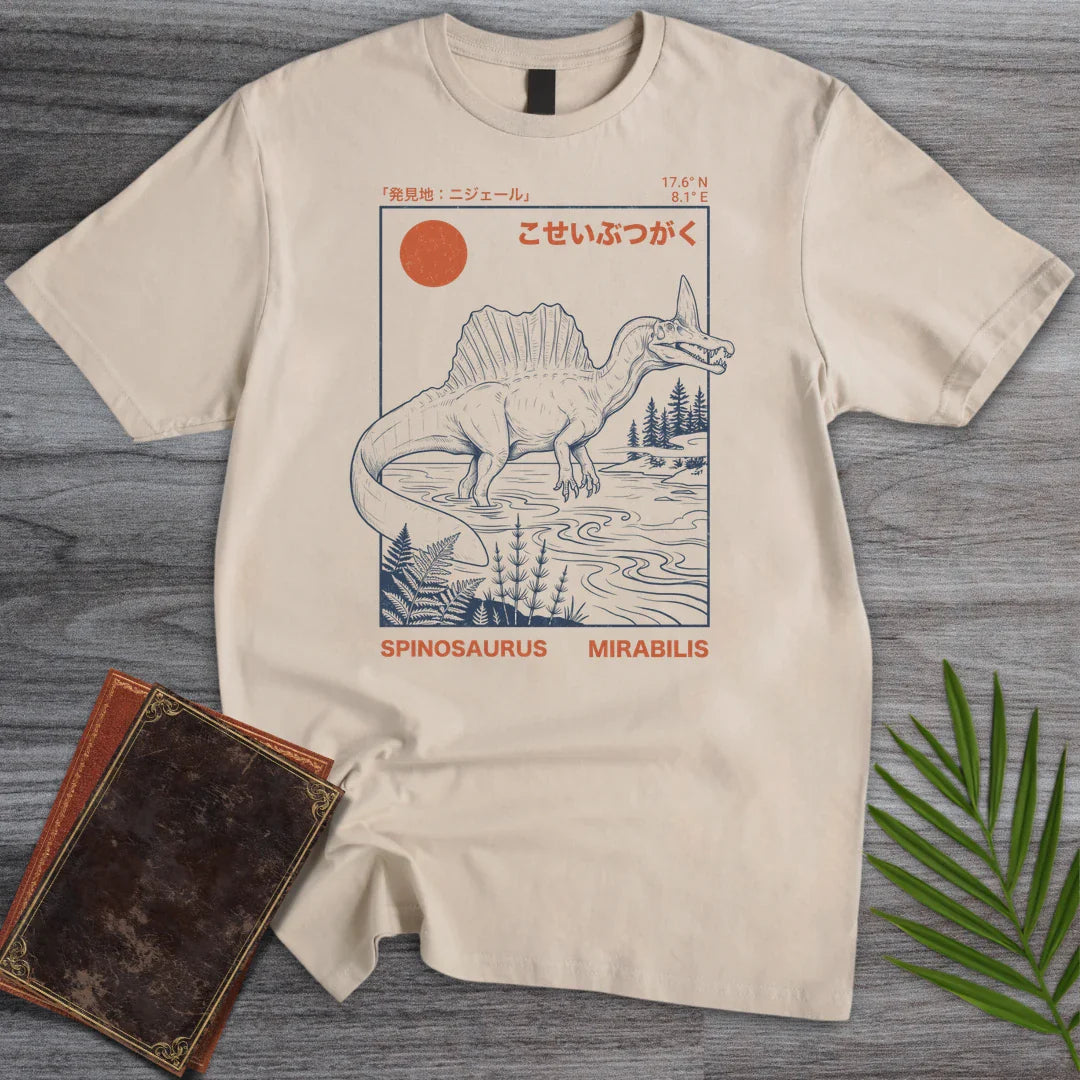 T-Shirt Sand / S Crimson Sun Spinosaurus T-Shirt