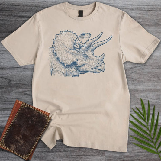 T-Shirt Sand / S Crowned Frog Triceratops T-Shirt