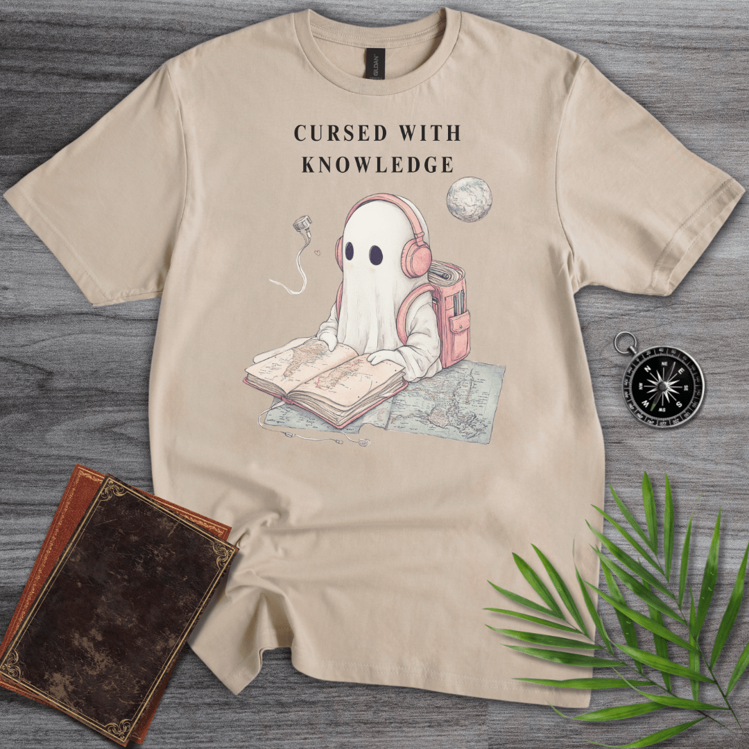 T-Shirt Sand / S Cursed With Knowledge Graphic T-Shirt