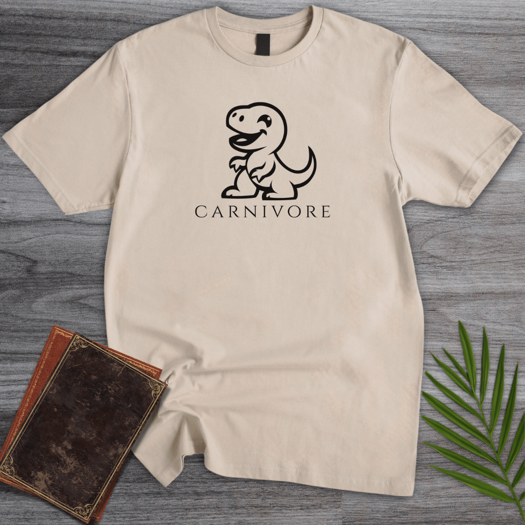 T-Shirt Sand / S Cute Dinosaur Carnivore T-Shirt
