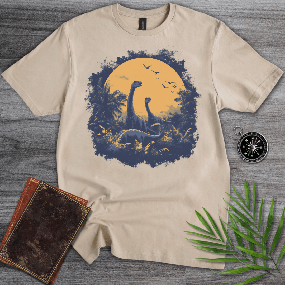 T-Shirt Sand / S Dinosaur at Dusk T-Shirt