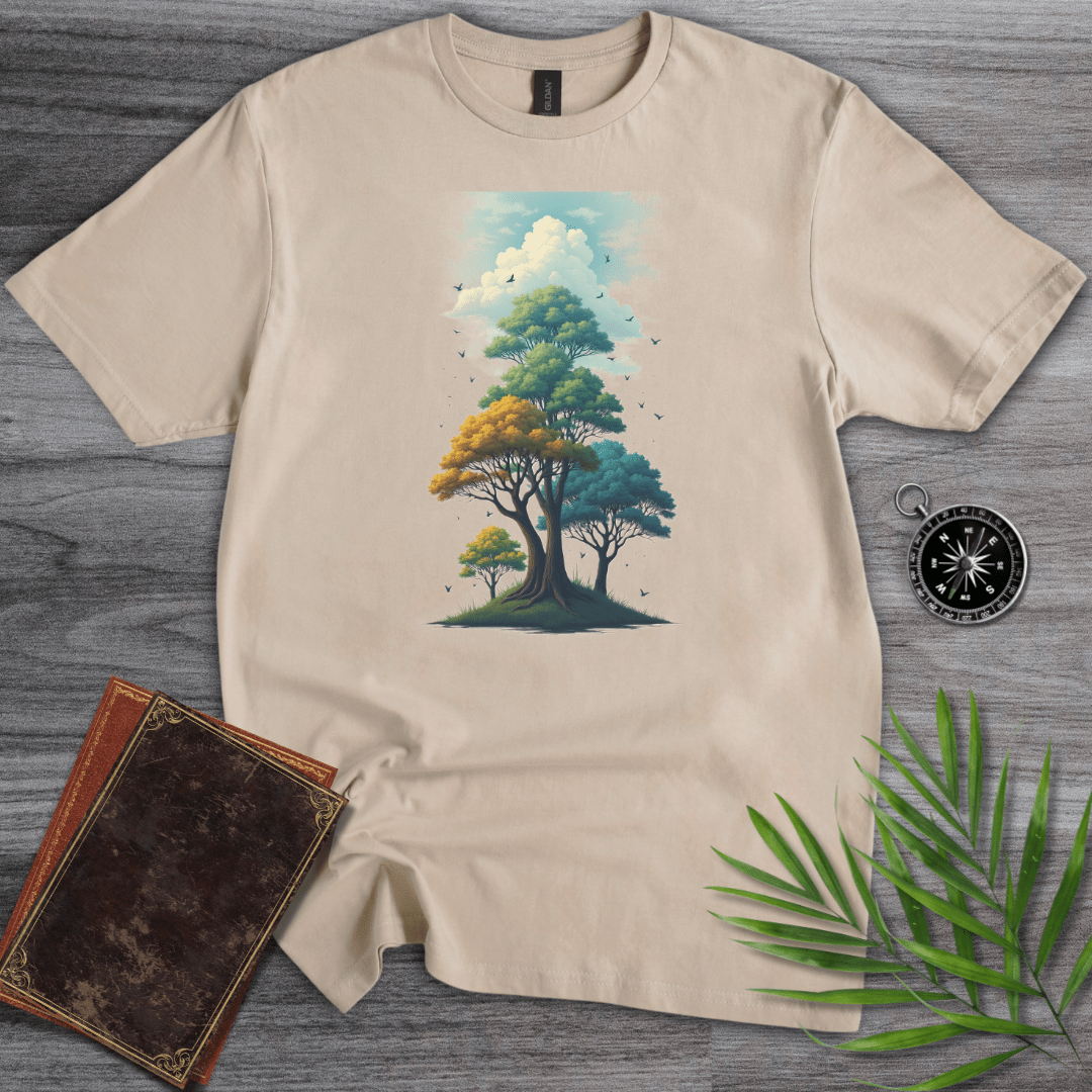 T-Shirt Sand / S Environmental Tree Landscape T-Shirt