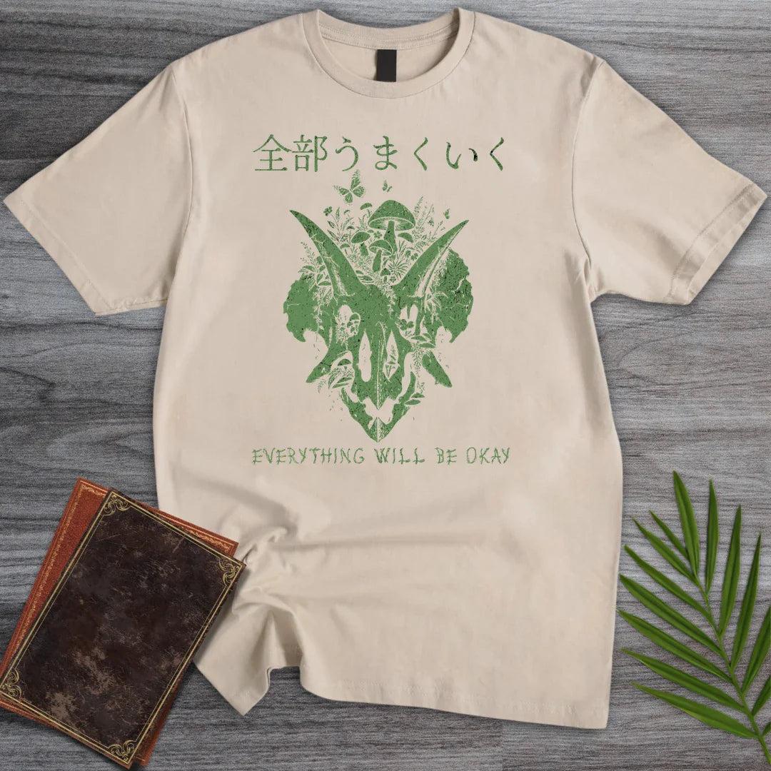 T-Shirt Sand / S Everything Will Be Okay Triceratops T-Shirt