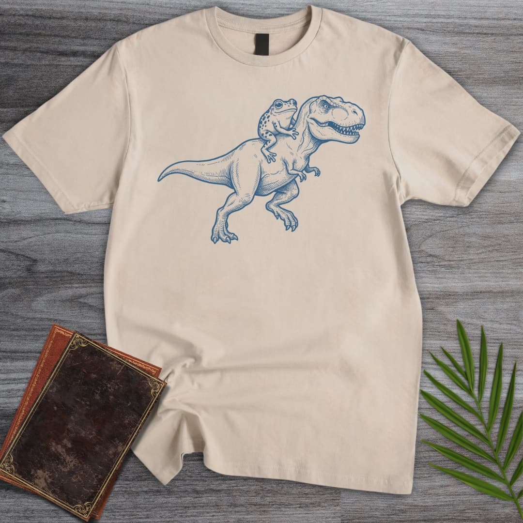 T-Shirt Sand / S Fearless Frog Tyrannosaur T-Shirt