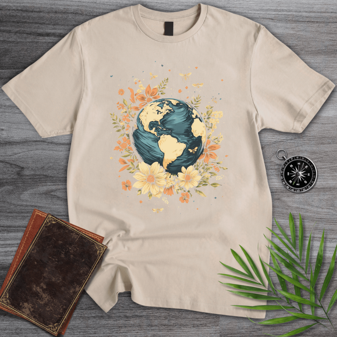 T-Shirt Sand / S Floral Earth Harmony Graphic T-Shirt