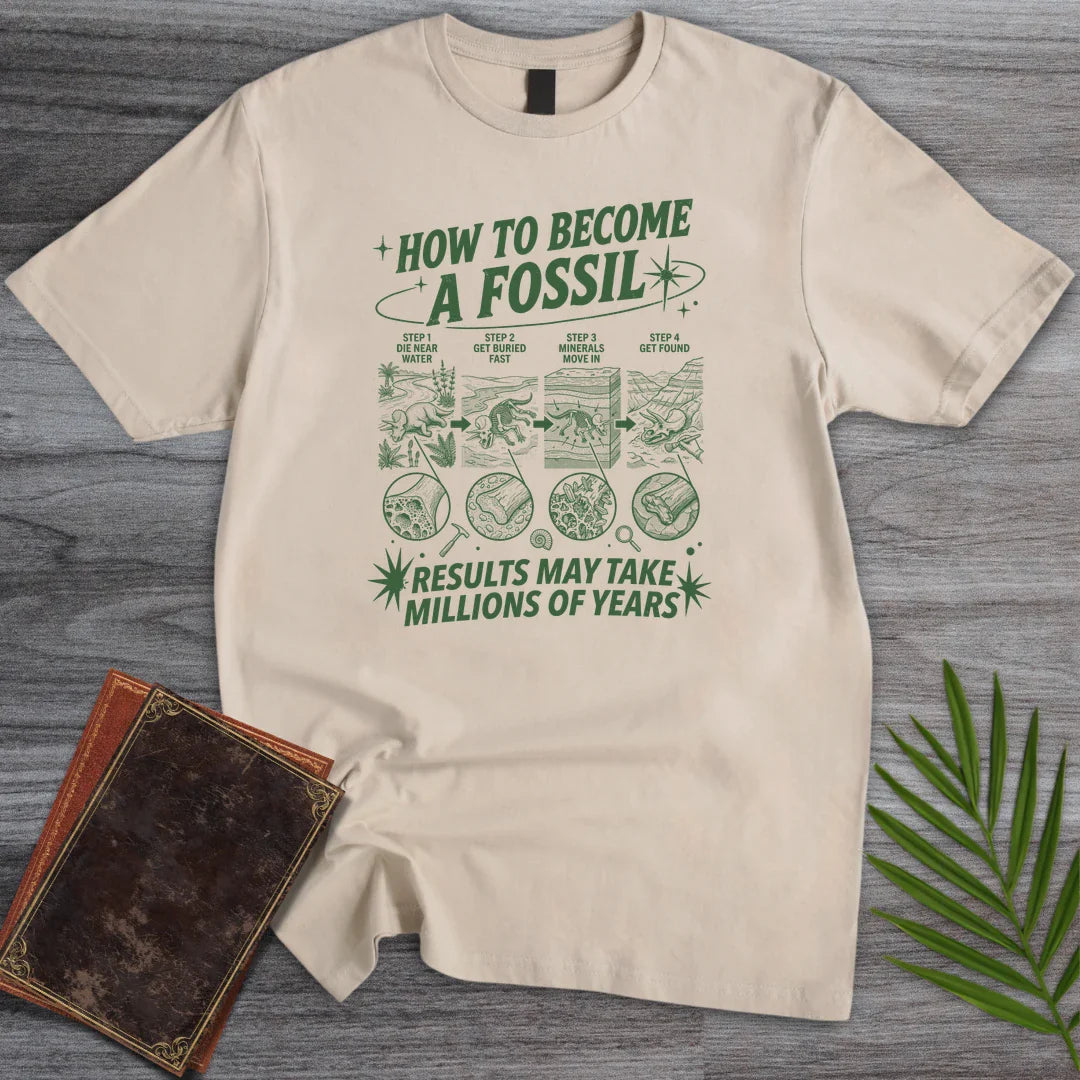 T-Shirt Sand / S Fossil Recipe Triceratops T-Shirt
