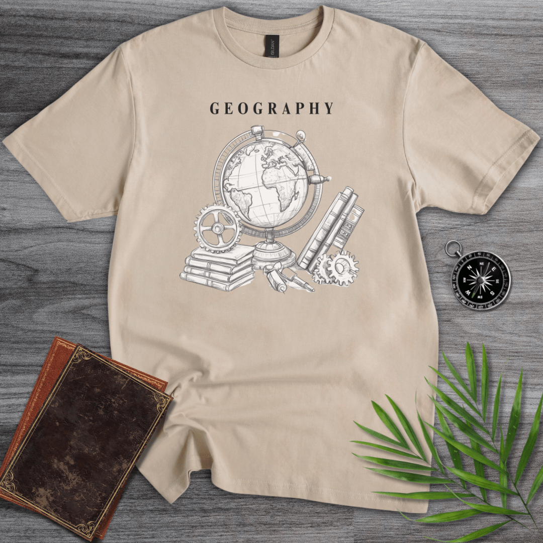 T-Shirt Sand / S Geography Illustration Graphic T-Shirt