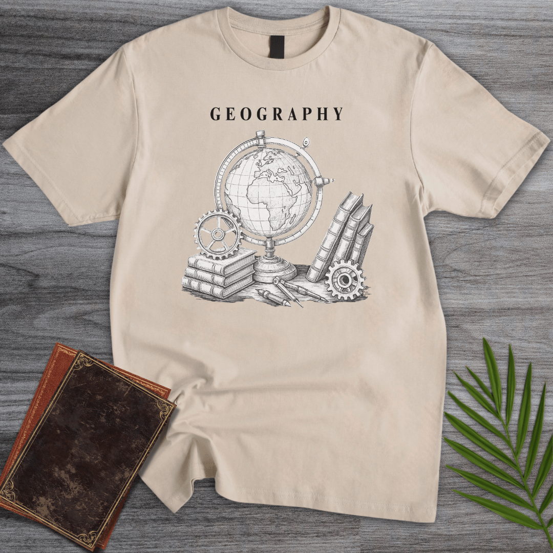 T-Shirt Sand / S Geography Illustration Graphic T-Shirt