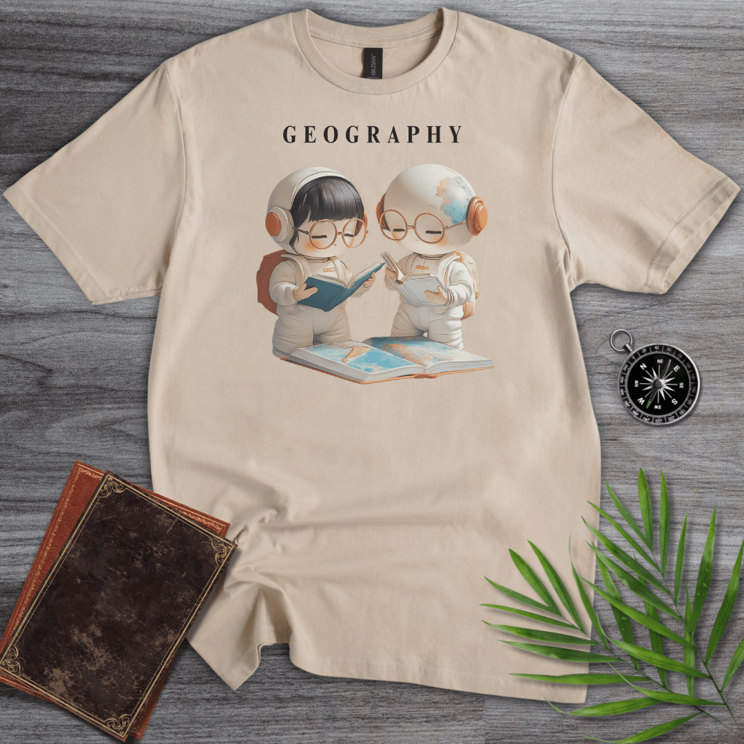 T-Shirt Sand / S Geography Study, Graphic T-Shirt