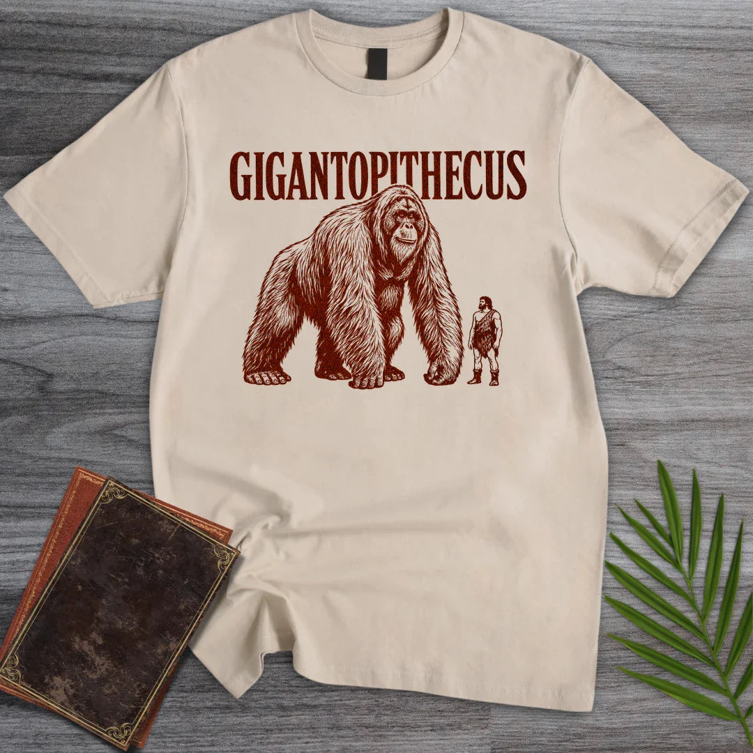 T-Shirt Sand / S Gigantopithecus Giant Great Ape T-Shirt