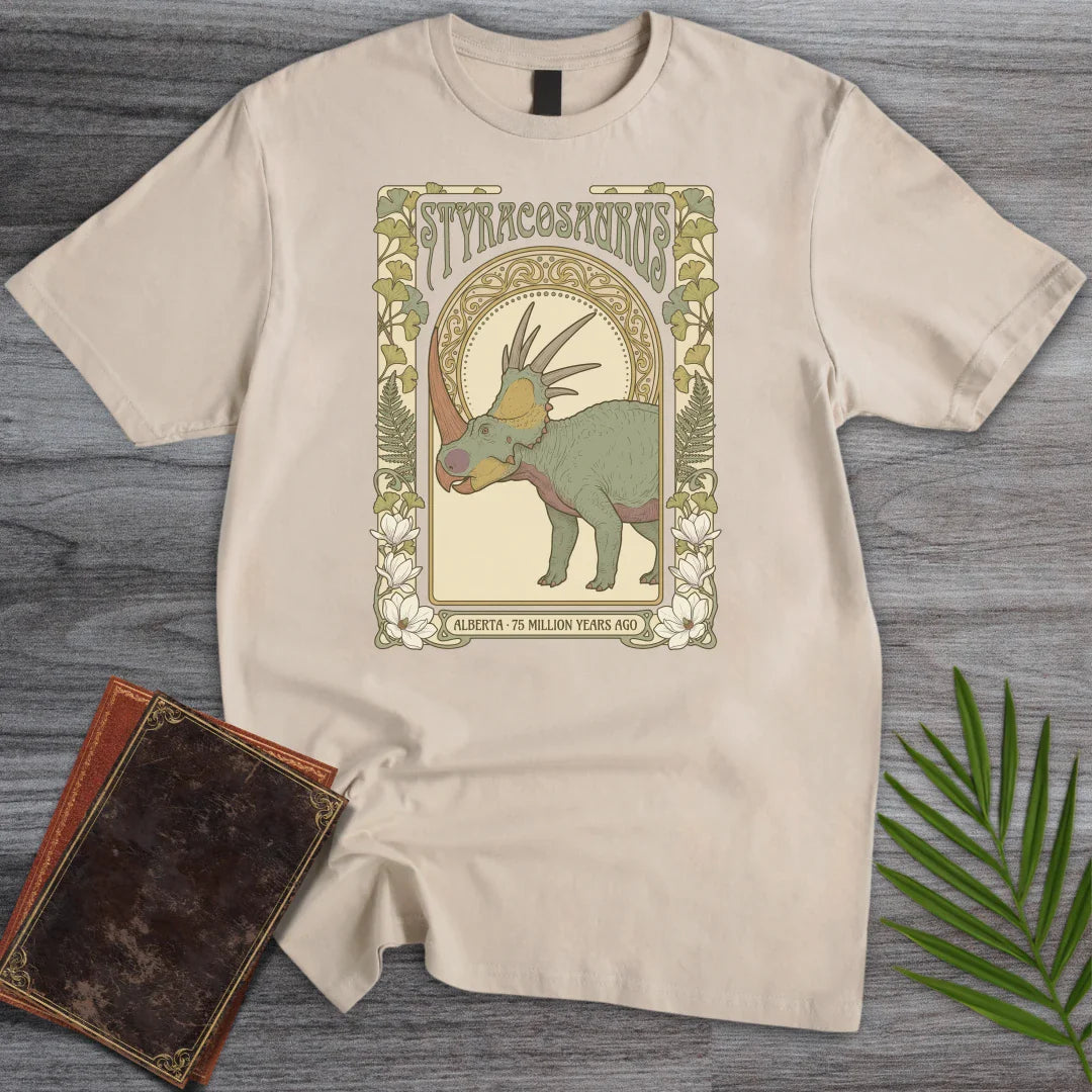T-Shirt Sand / S Ginkgo Crown Styracosaurus T-Shirt