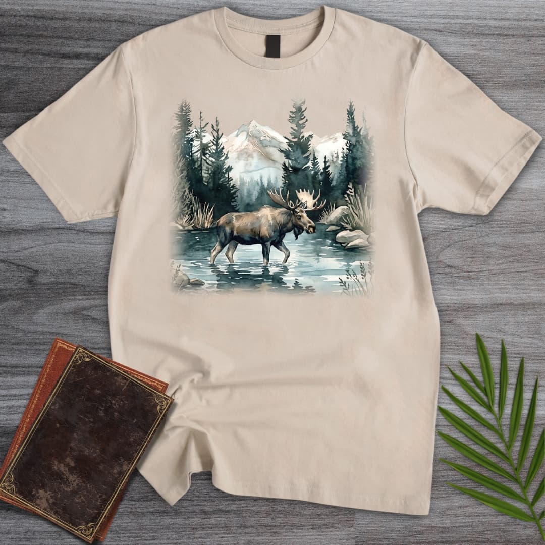 T-Shirt Sand / S Glacial Lake Moose T-Shirt
