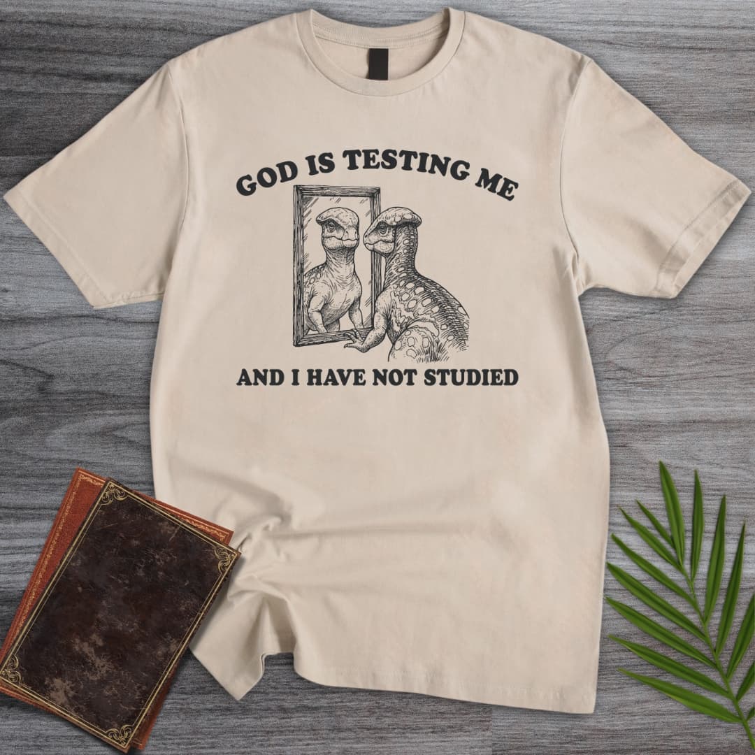 T-Shirt Sand / S God is Testing Me T-Shirt