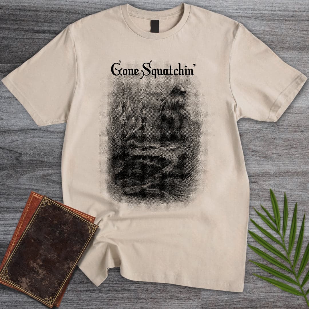 T-Shirt Sand / S Gone Squatchin’ Bigfoot T-Shirt (Doobie)