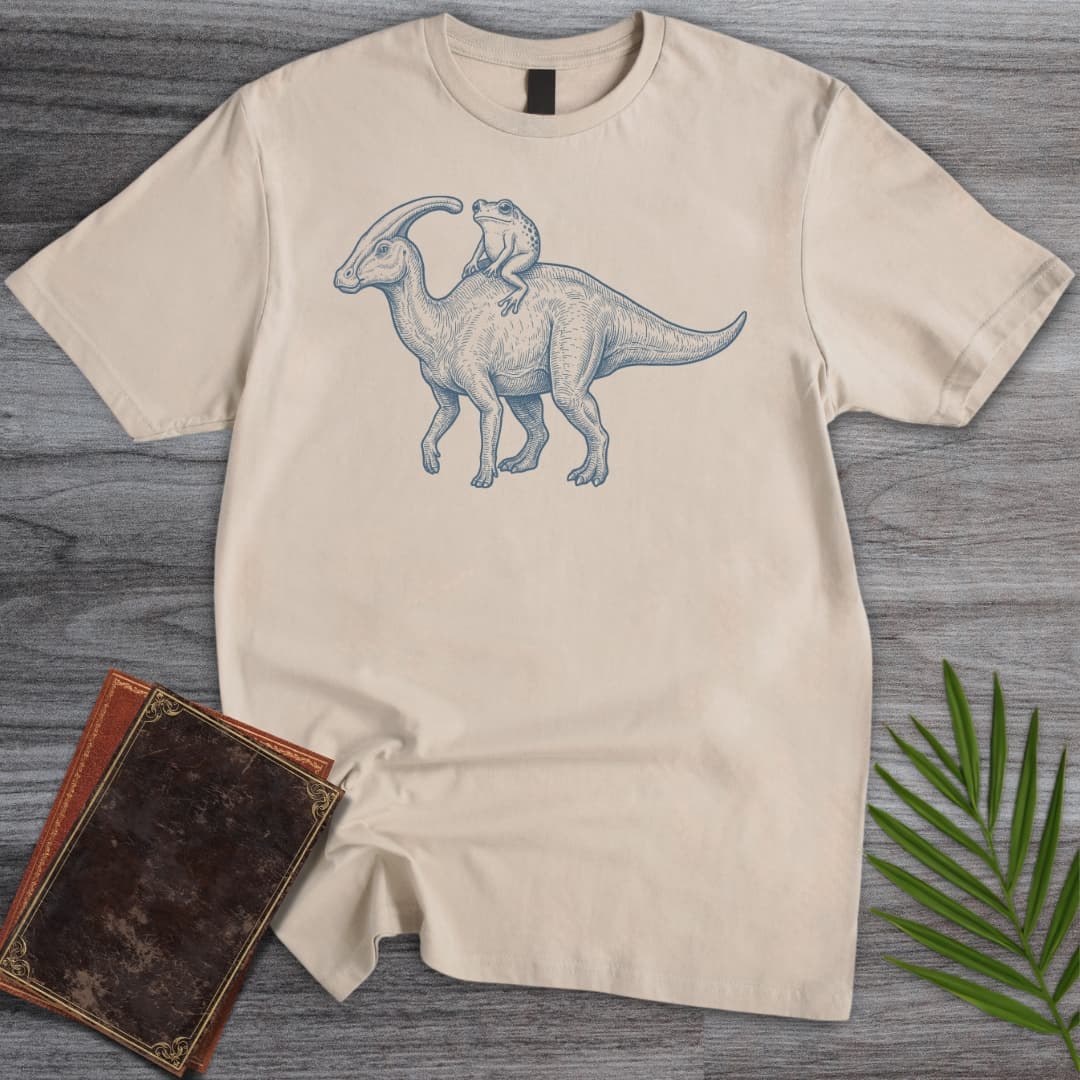 T-Shirt Sand / S Herald Frog Parasaurolophus T-Shirt