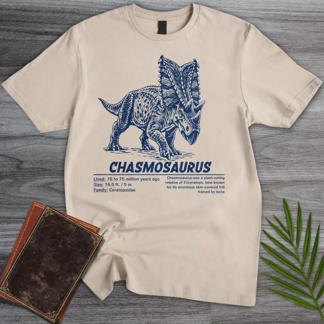 T-Shirt Sand / S Herbivorous Beaked Chasmosaurus T-Shirt