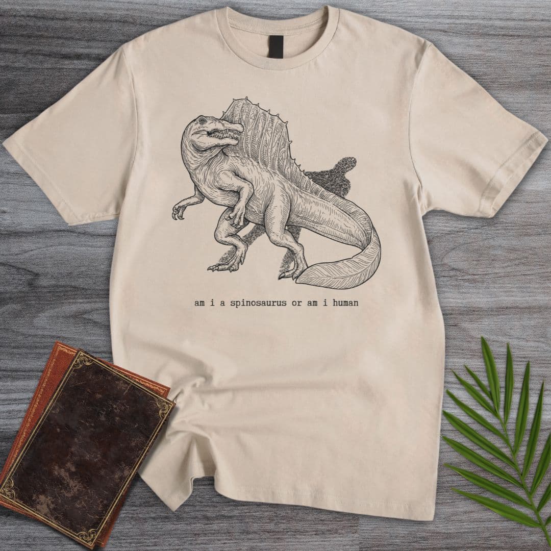 T-Shirt Sand / S Human or Dino T-Shirt