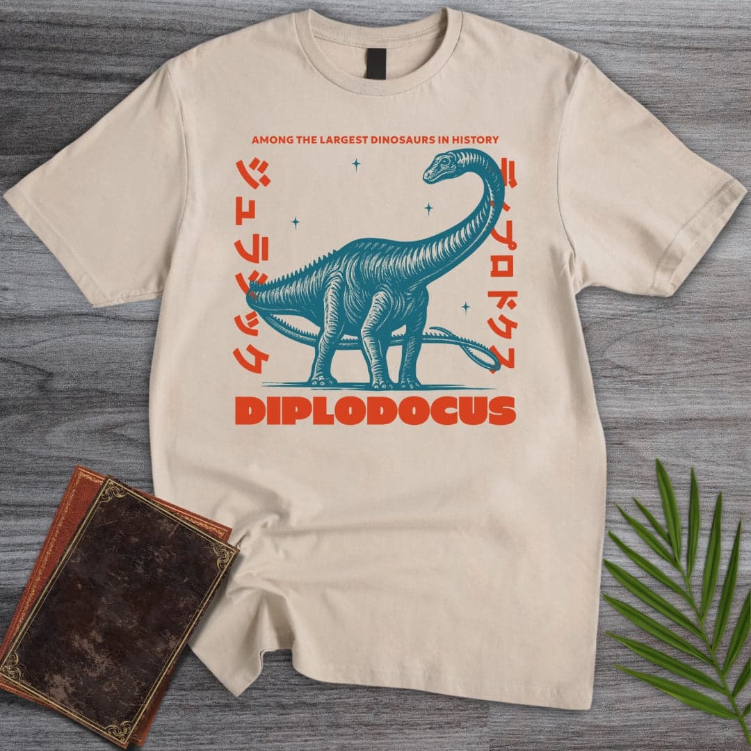 T-Shirt Sand / S Japanese Vintage Diplodocus T-Shirt
