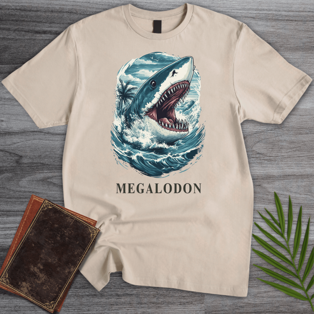T-Shirt Sand / S Jaws of History: Megalodon T-Shirt
