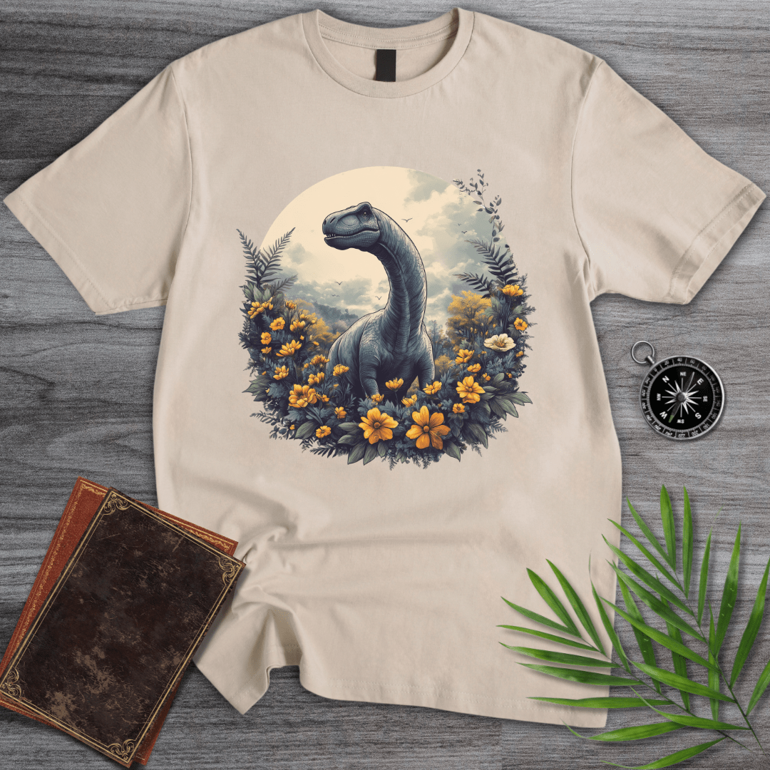 T-Shirt Sand / S Jurassic Bloom Circle Flower T-Shirt