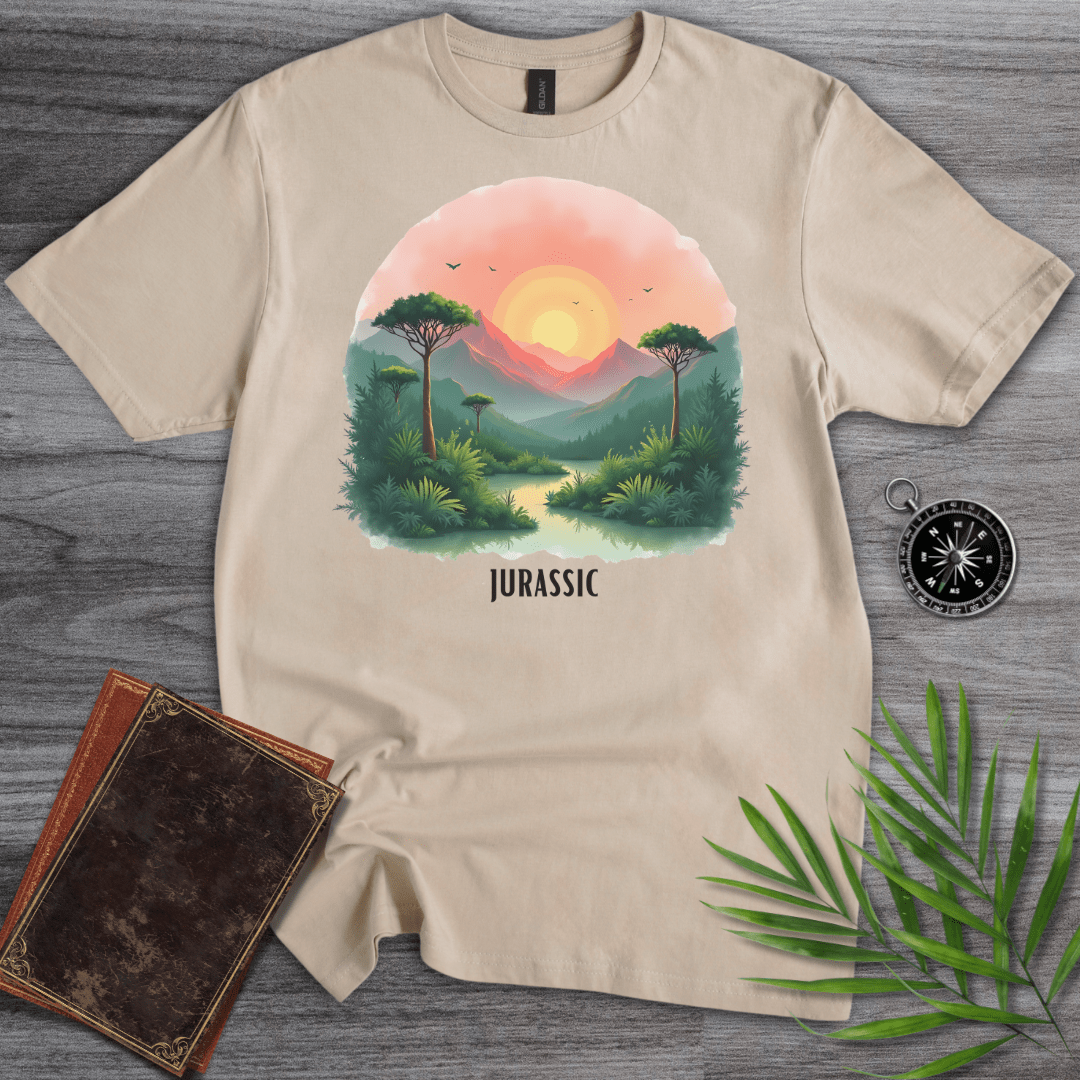 T-Shirt Sand / S Jurassic Sunset Environment Graphic T-Shirt