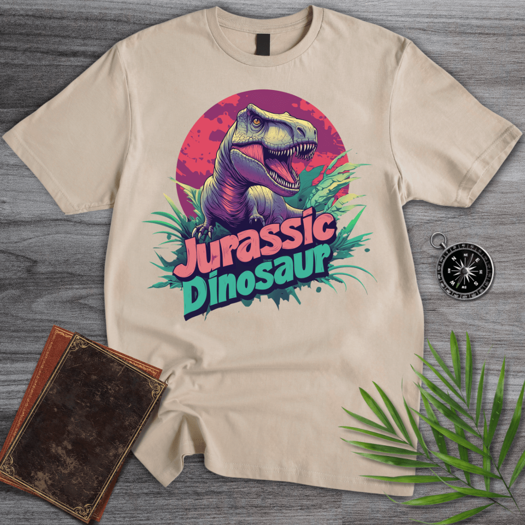 T-Shirt Sand / S Jurassic Tyrannosaurus Rex Dinosaur T-Shirt