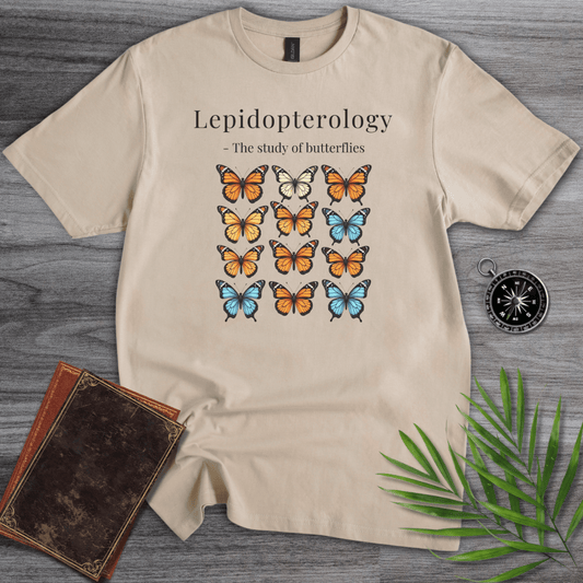 T-Shirt Sand / S Lepidopterology: The study of butterflies T-Shirt