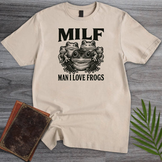 T-Shirt Sand / S Man I Love Frogs T-Shirt