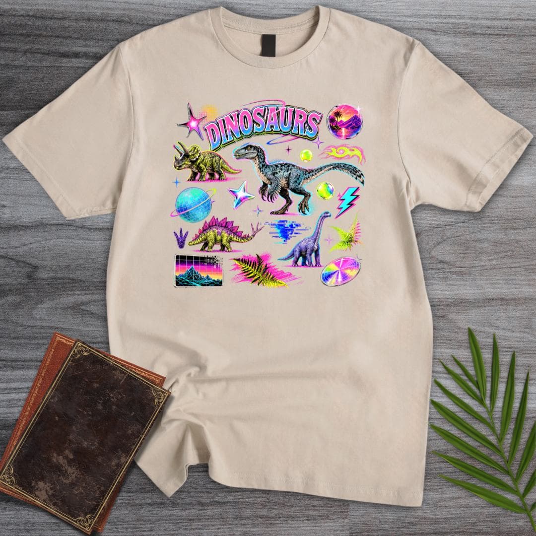 T-Shirt Sand / S Maximalist Y2K Dinosaurs T-Shirt