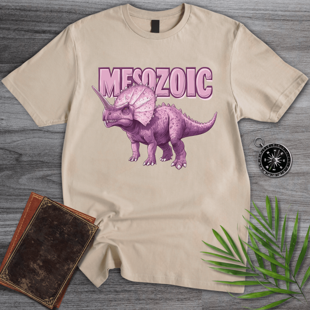 T-Shirt Sand / S Mesozoic Triceratops Vintage T-Shirt