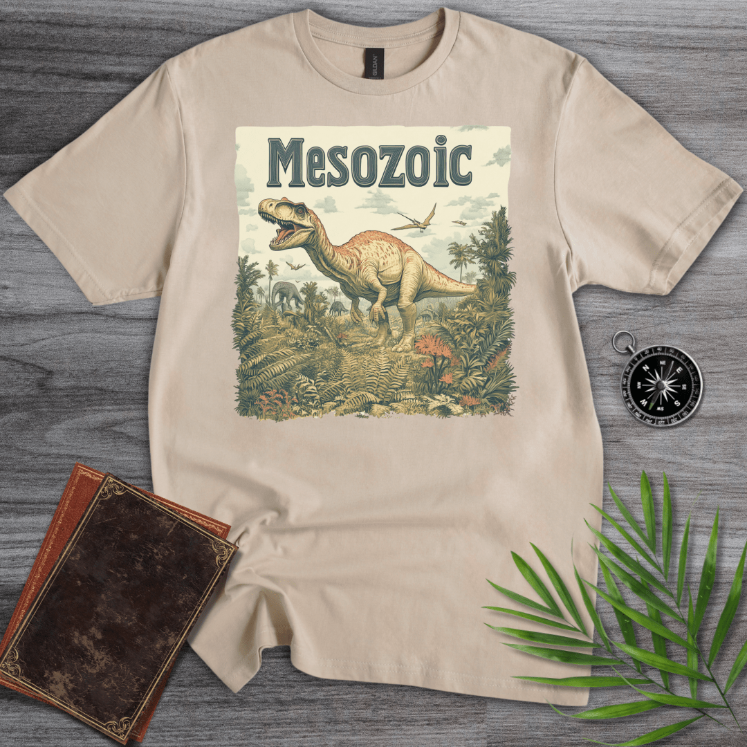 T-Shirt Sand / S Mesozoic Tyrannosaur Graphic T-Shirt