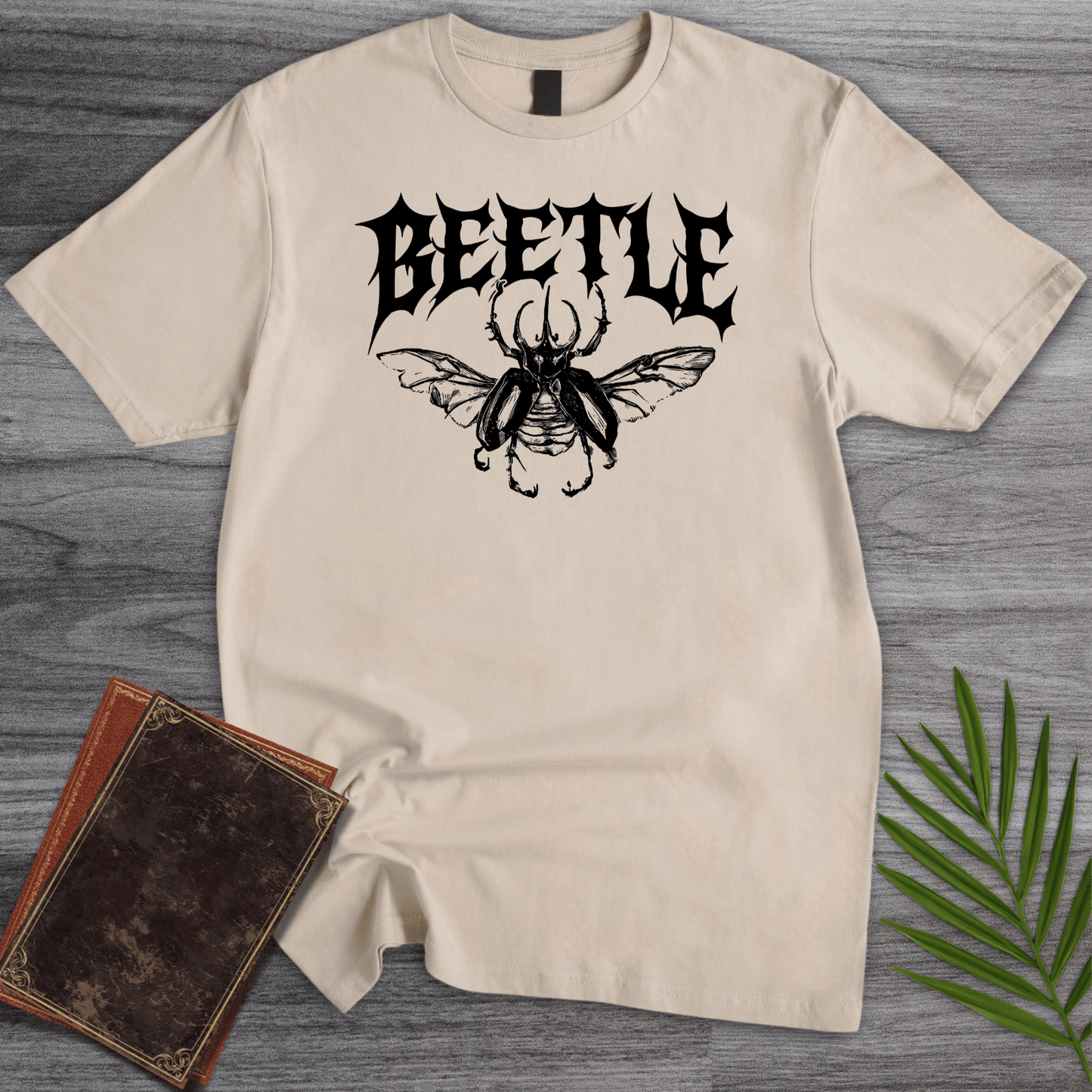 T-Shirt Sand / S Metal Open Winged Beetle T-Shirt