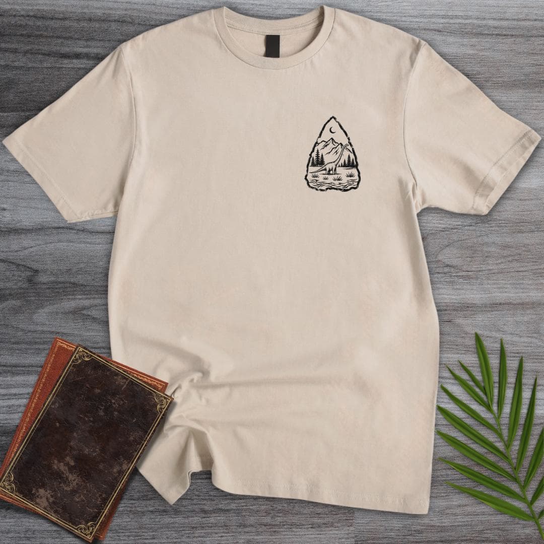 T-Shirt Sand / S Minimalist Nature Sauropod Moon T-Shirt