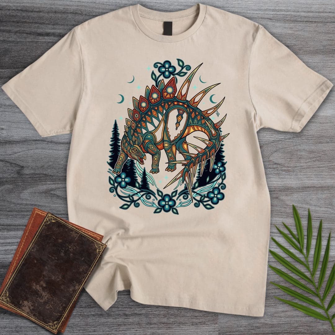 T-Shirt Sand / S Miragaia: Cousin of Stegosaurus T-Shirt
