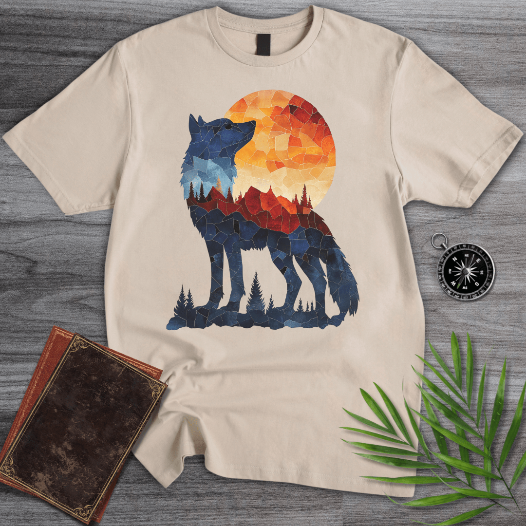 T-Shirt Sand / S Mosaic Silhouette Dire Wolf T-Shirt