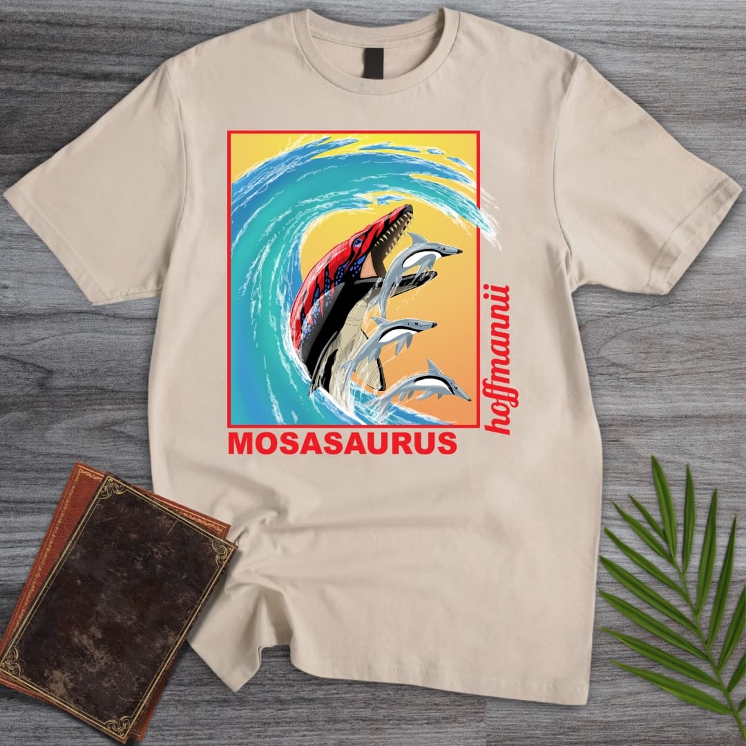 T-Shirt Sand / S Mosasaurus - Tidal Fury Rising T-Shirt
