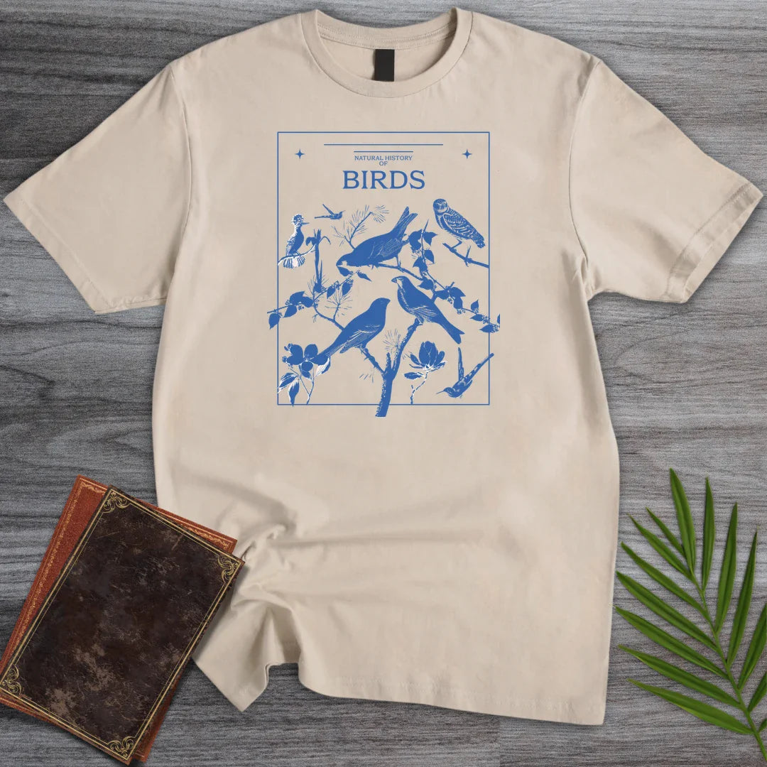 T-Shirt Sand / S Natural History Birds Poster T-Shirt