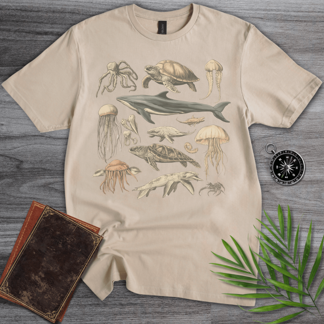 T-Shirt Sand / S Natural History Creatures of the Ocean T-Shirt