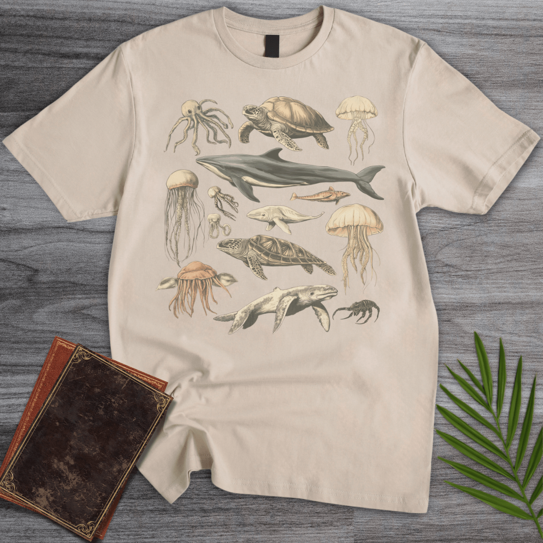 T-Shirt Sand / S Natural History Creatures of the Ocean T-Shirt