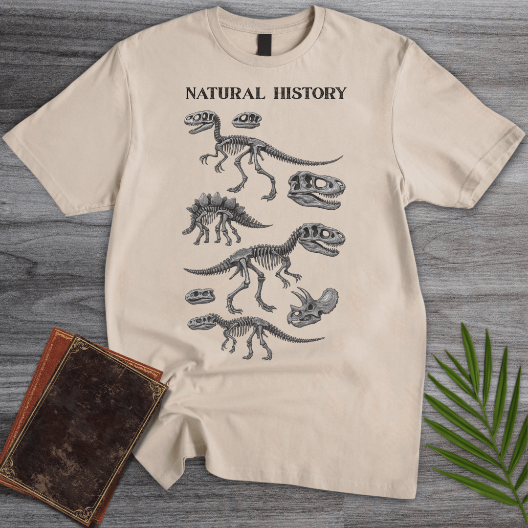T-Shirt Sand / S Natural History: Paleontology Fossils T-Shirt
