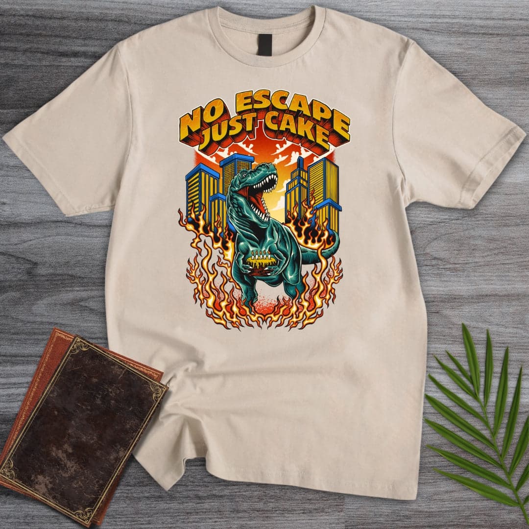 T-Shirt Sand / S No Escape Just Cake T.rex T-Shirt (Akbar Sansa)