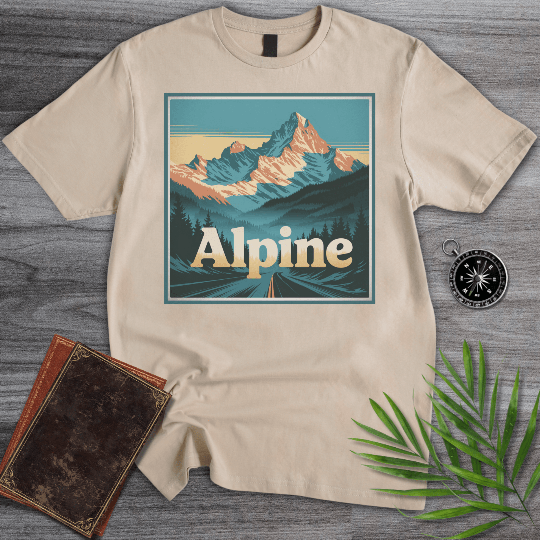 T-Shirt Sand / S Nostalgic Alpine Mountains T-Shirt