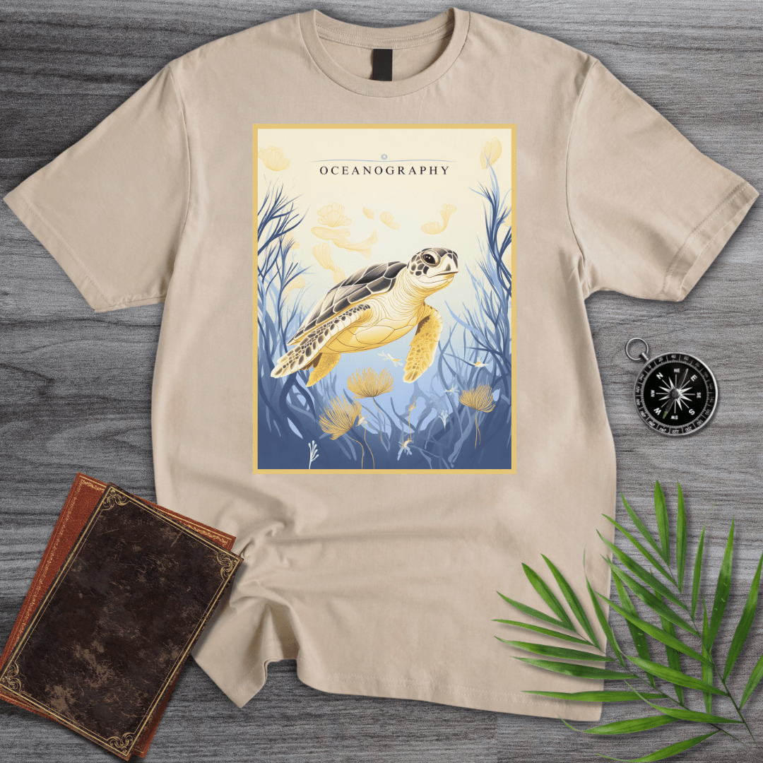 T-Shirt Sand / S Oceanography: Marine Biology Sea Turtle T-Shirt