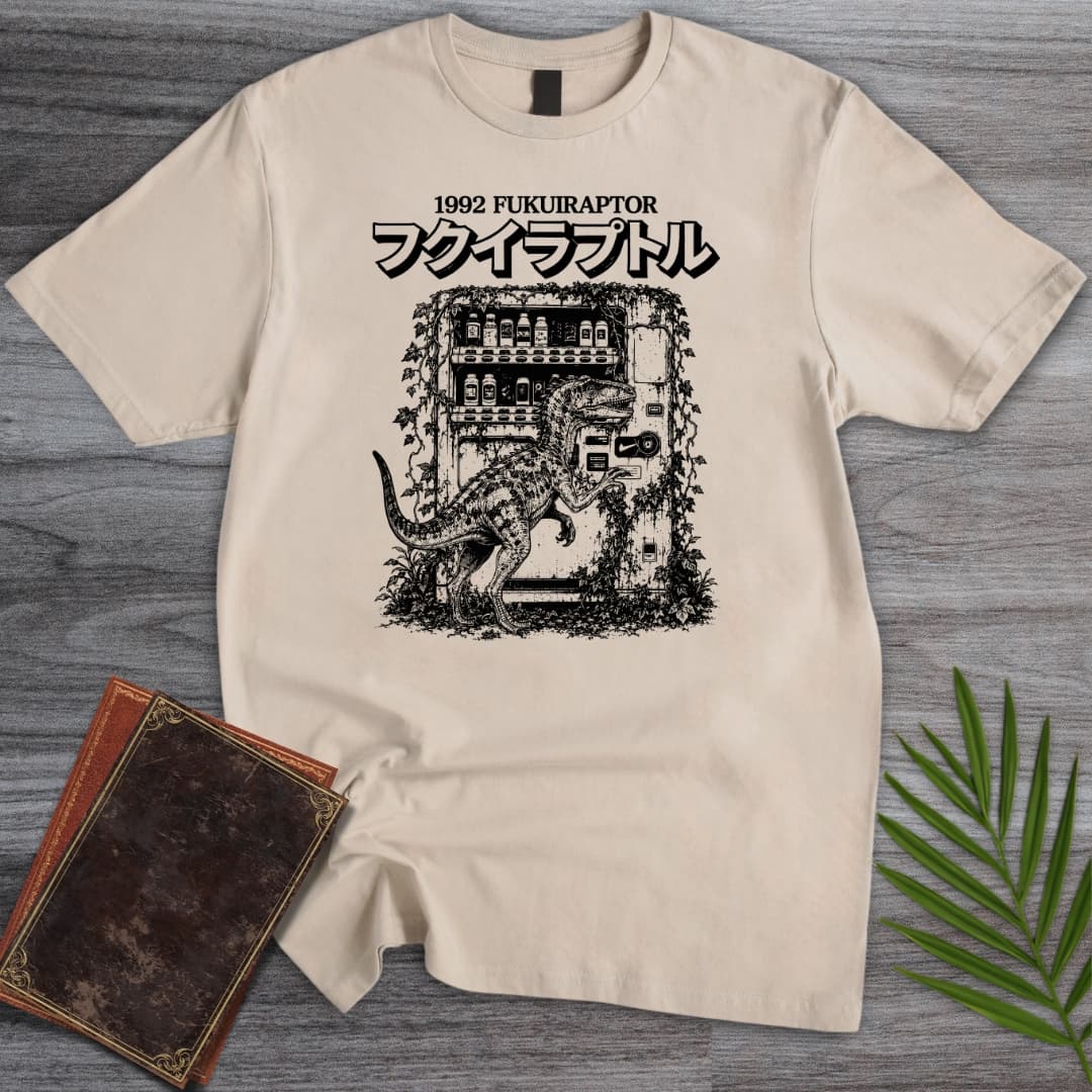 T-Shirt Sand / S Old Fukui Vending Machine T-Shirt