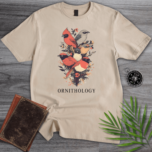 T-Shirt Sand / S Ornithology, Study of Birds T-Shirt