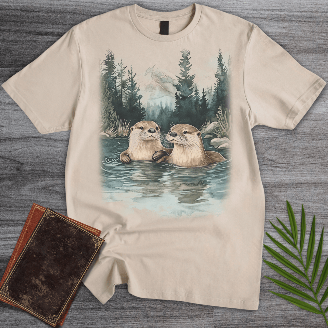 T-Shirt Sand / S Otters of the Alpine Waters T-Shirt