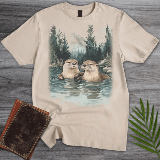 T-Shirt Sand / S Otters of the Alpine Waters T-Shirt