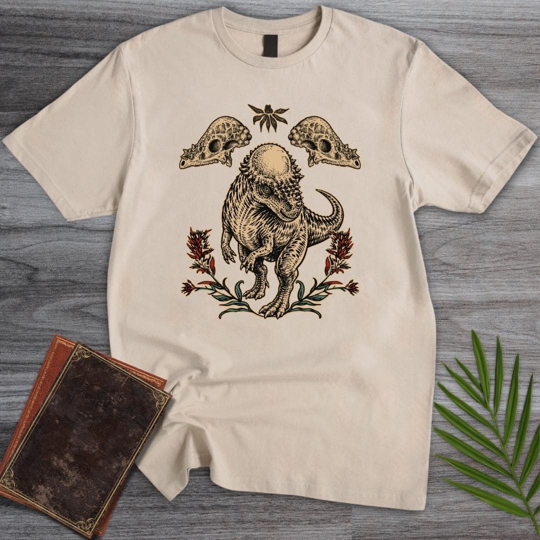 T-Shirt Sand / S Pachycephalosaurus Fossil Bloom T-Shirt
