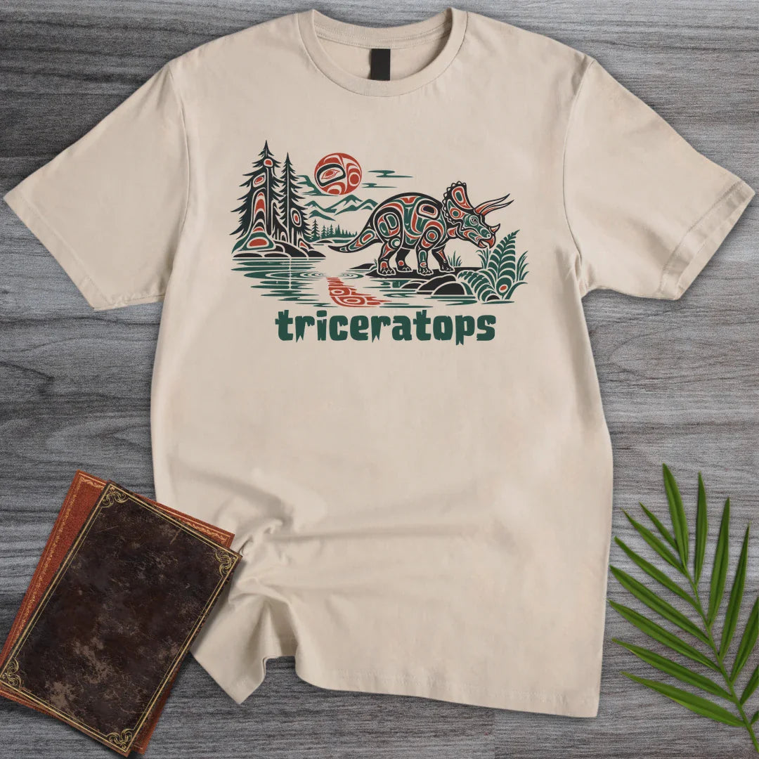 T-Shirt Sand / S Pacific Northwest Triceratops T-Shirt